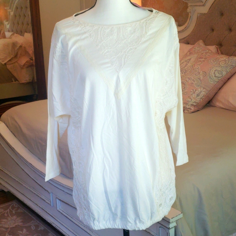 JELLY THE PUG LACE COTTON SHIRT